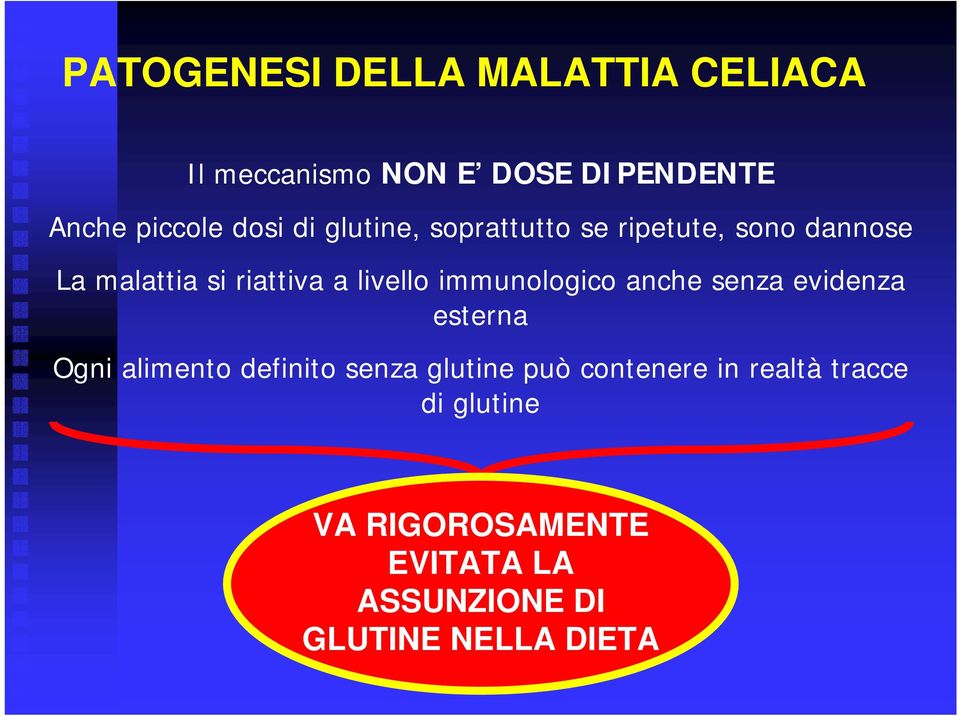 immunologico anche senza evidenza esterna Ogni alimento definito senza glutine può