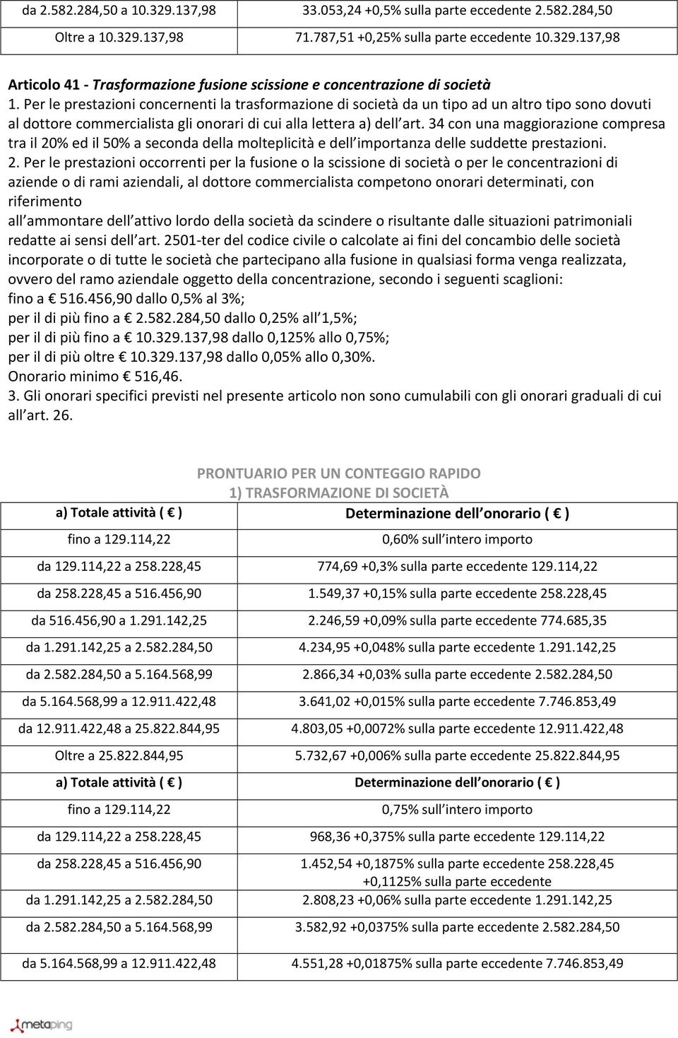 34 con una maggiorazione compresa tra il 20