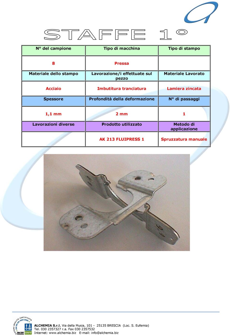 Lamiera zincata 1,1 mm 2