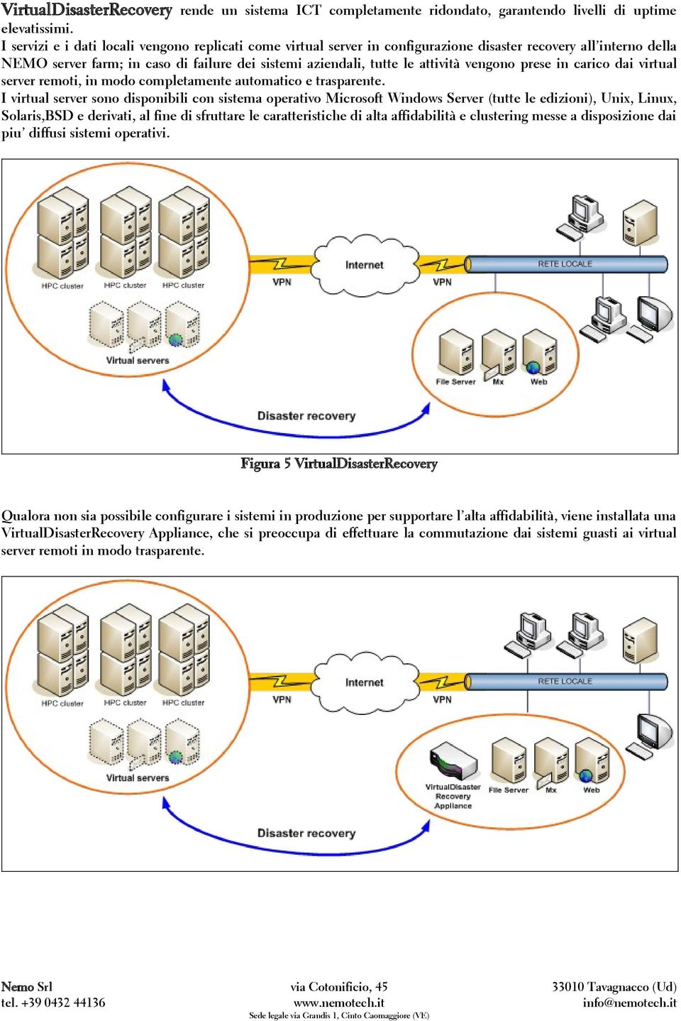 vengono prese in carico dai virtual server remoti, in modo completamente automatico e trasparente.