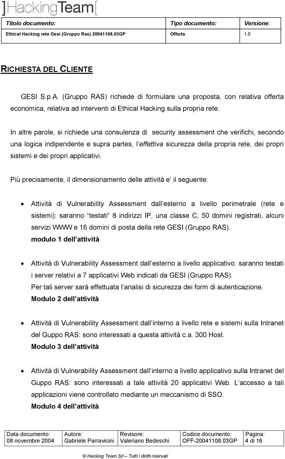 propri applicativi.