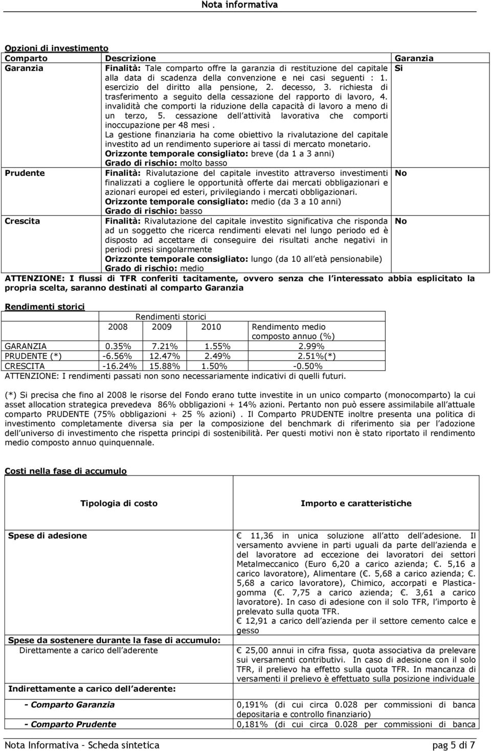 invalidità che comporti la riduzione della capacità di lavoro a meno di un terzo, 5. cessazione dell attività lavorativa che comporti inoccupazione per 48 mesi.