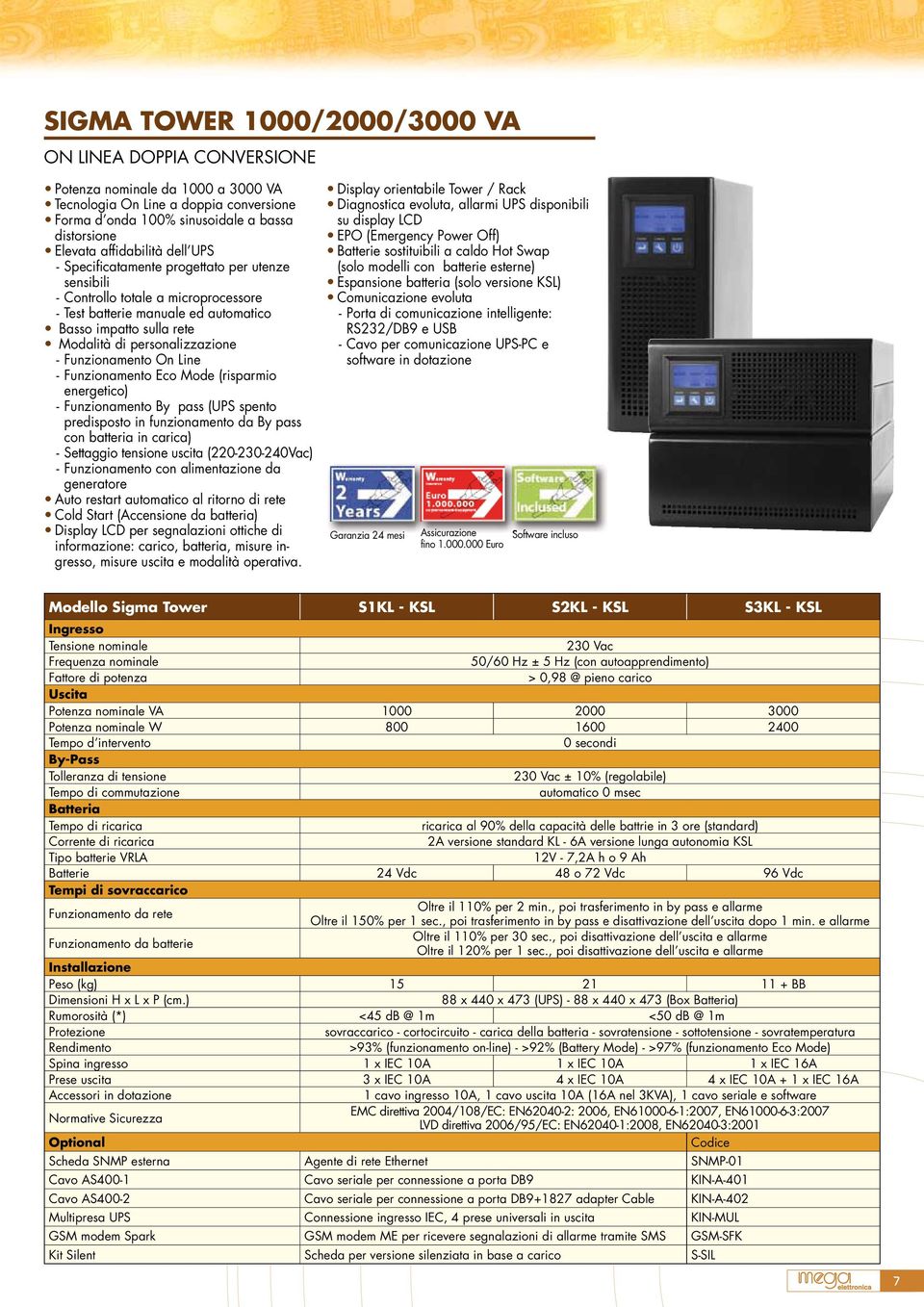 personalizzazione - Funzionamento On Line - Funzionamento Eco Mode (risparmio energetico) - Funzionamento By pass (UPS spento predisposto in funzionamento da By pass con batteria in carica) -
