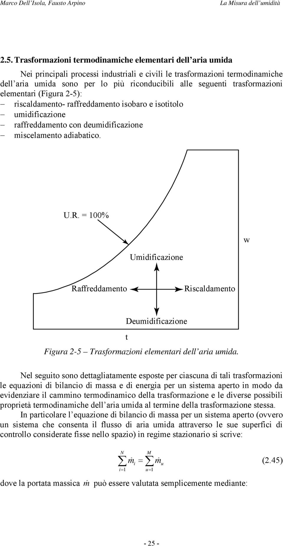 = 100% Umidificzione Rffreddmento Riscldmento Deumidificzione t Figur 2-5 Trsformzioni elementri dell ri umid.