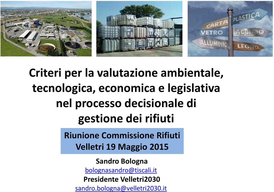 Riunione Commissione Rifiuti Velletri 19 Maggio 2015 Sandro Bologna