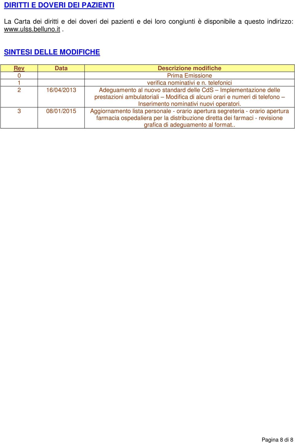 Inserimento nominativi nuovi operatori.