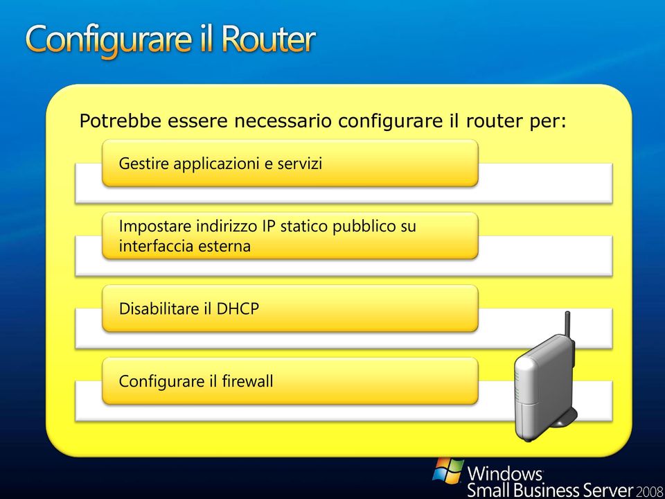 Impostare indirizzo IP statico pubblico su