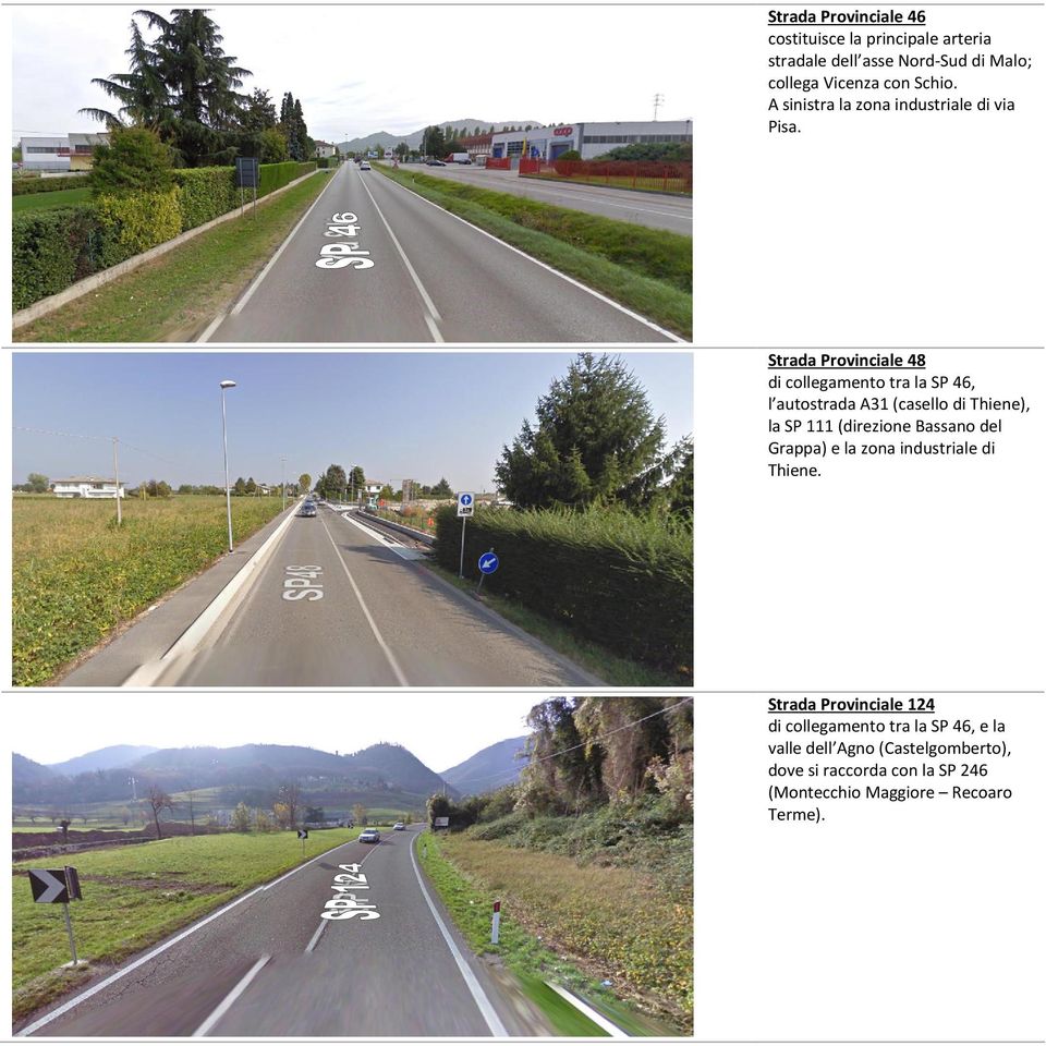 Strada Provinciale 48 di collegamento tra la SP 46, l autostrada A31 (casello di Thiene), la SP 111 (direzione Bassano