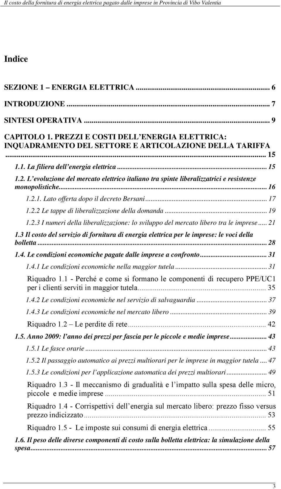 .. 19 1.2.3 I numeri della liberalizzazione: lo sviluppo del mercato libero tra le imprese... 21 1.3 Il costo del servizio di fornitura di energia elettrica per le imprese: le voci della bolletta.