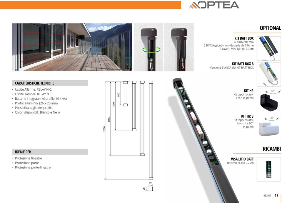 Uscite Tamper: RELAY N.C.