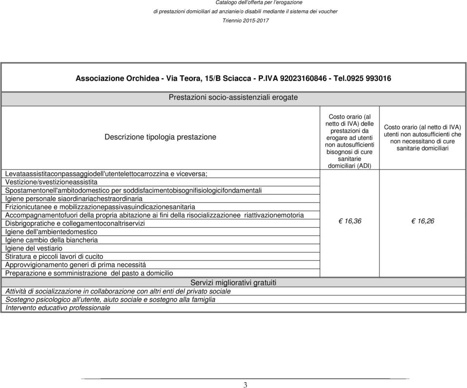 del privato sociale Sostegno psicologico all utente, aiuto sociale e