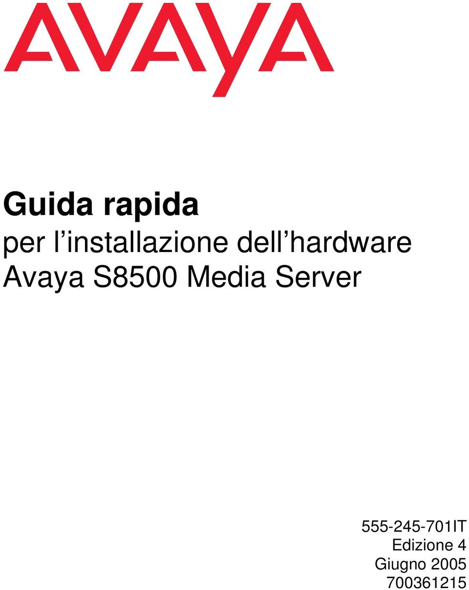 Avaya S8500 Media Server