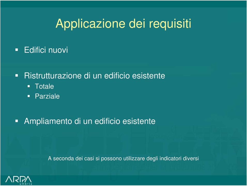 Parziale Ampliamento di un edificio esistente A