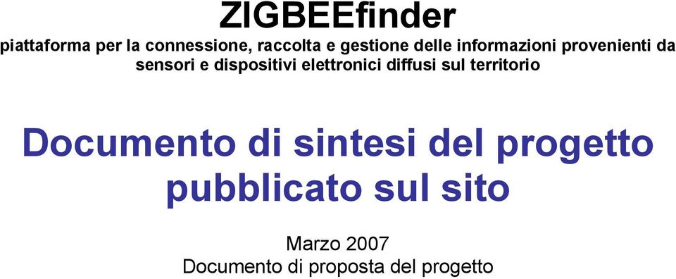 dispositivi elettronici diffusi sul territorio Documento di