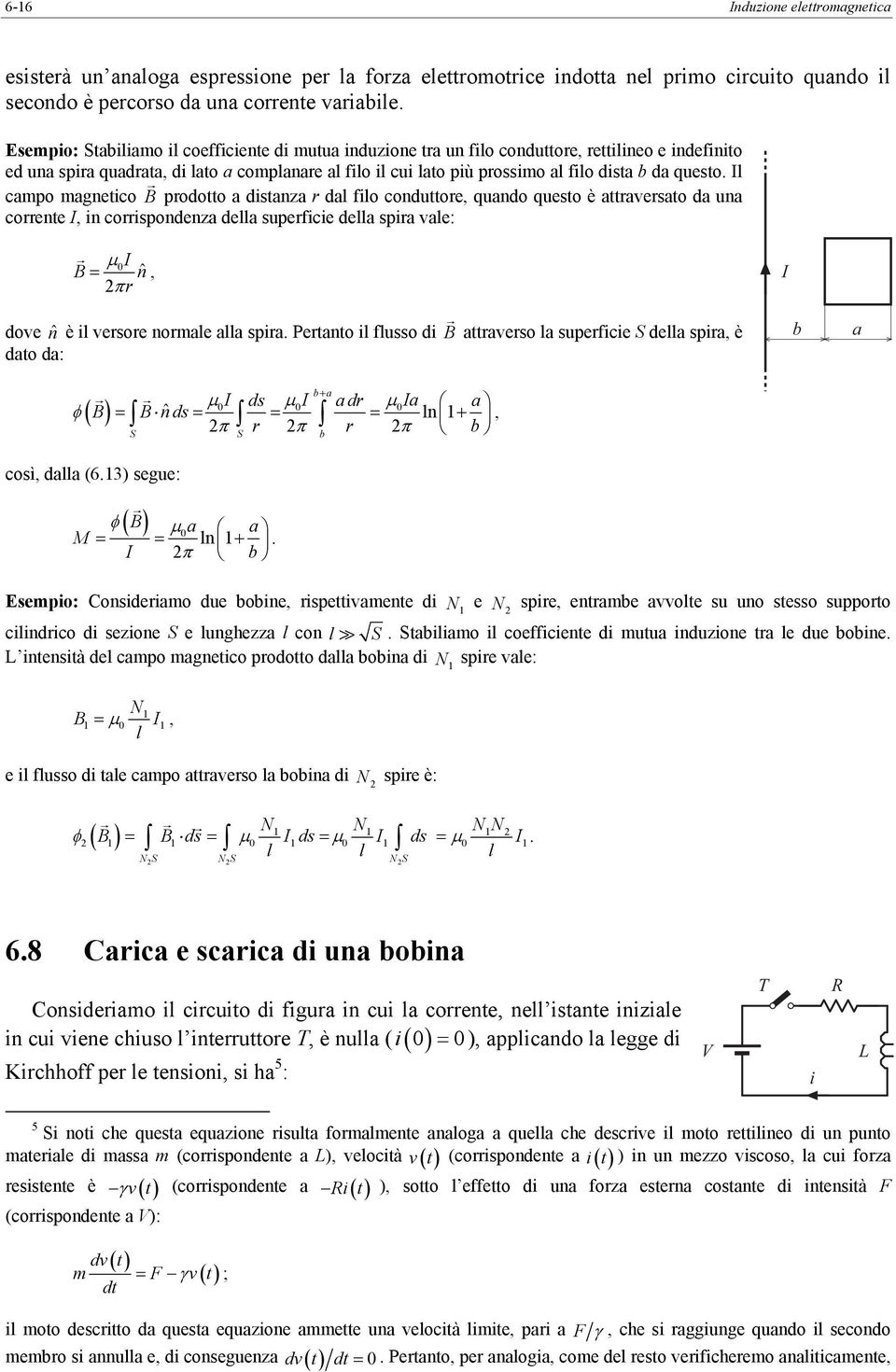 filo conduttoe quando questo è attavesato da una coente I in coispondenza della supeficie della spia vale: µ I = nˆ π I dove ˆn è il vesoe nomale alla spia Petanto il flusso di attaveso la supeficie