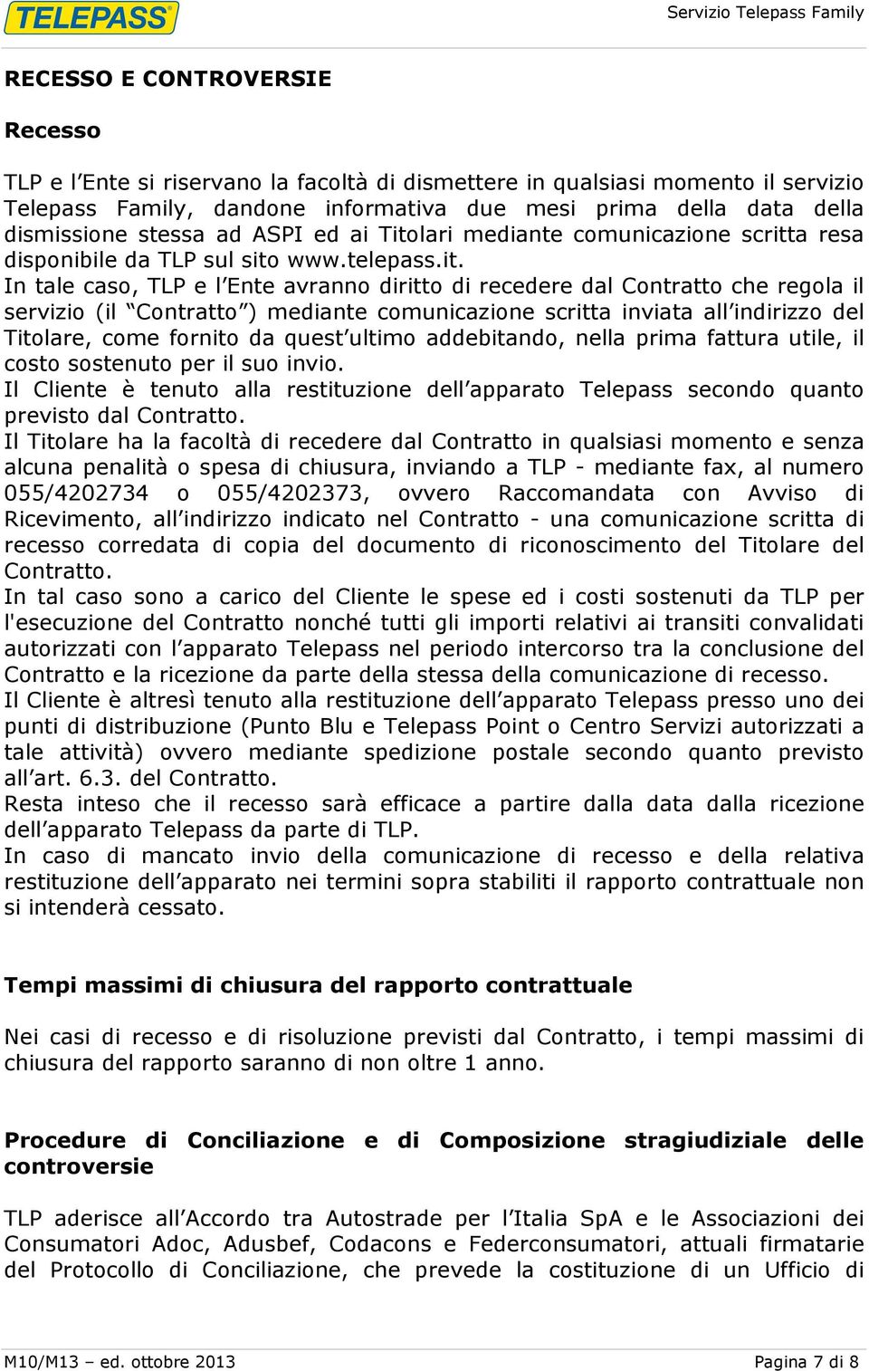 lari mediante comunicazione scritt