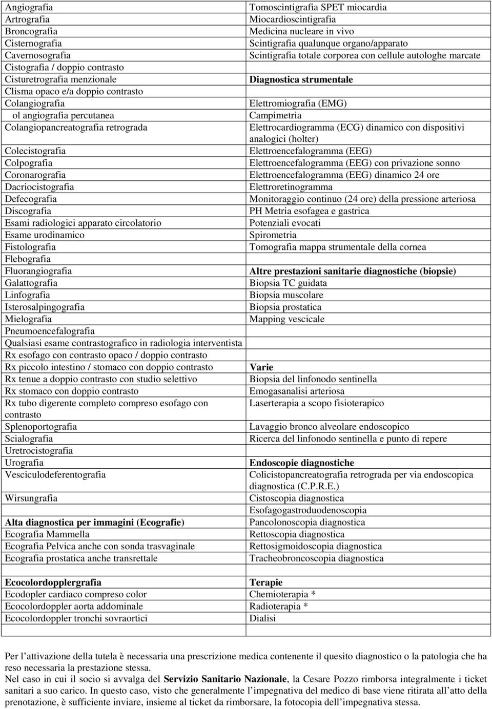 Fistolografia Flebografia Fluorangiografia Galattografia Linfografia Isterosalpingografia Mielografia Pneumoencefalografia Qualsiasi esame contrastografico in radiologia interventista Rx esofago con