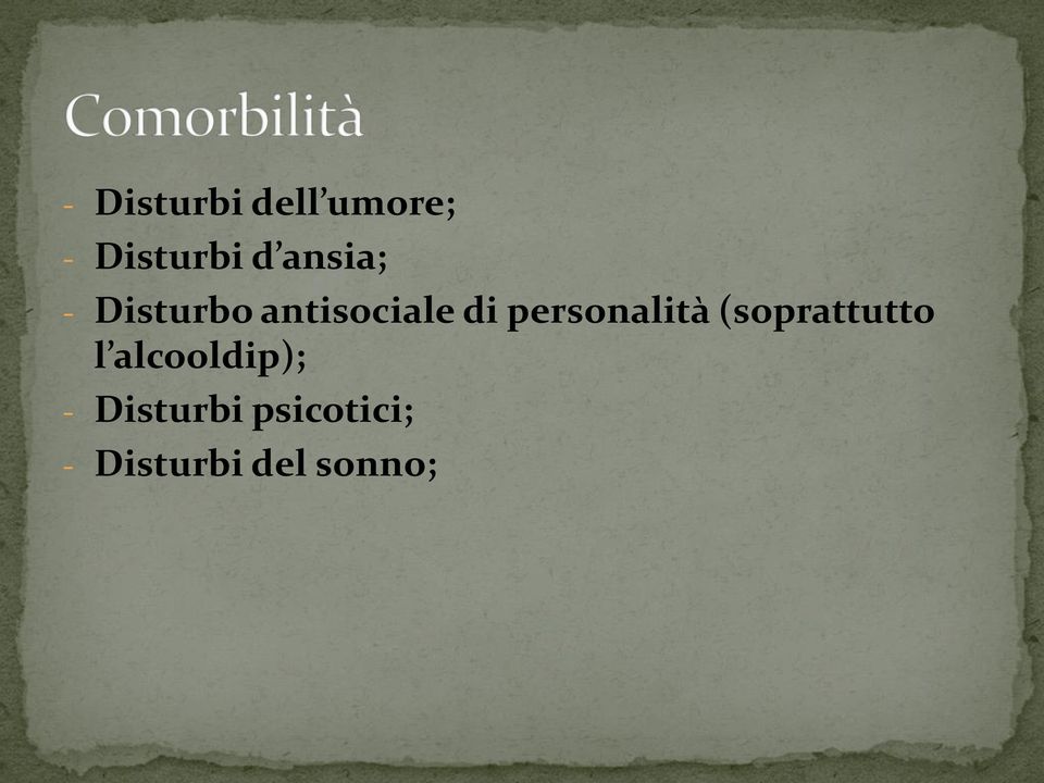 personalità (soprattutto l