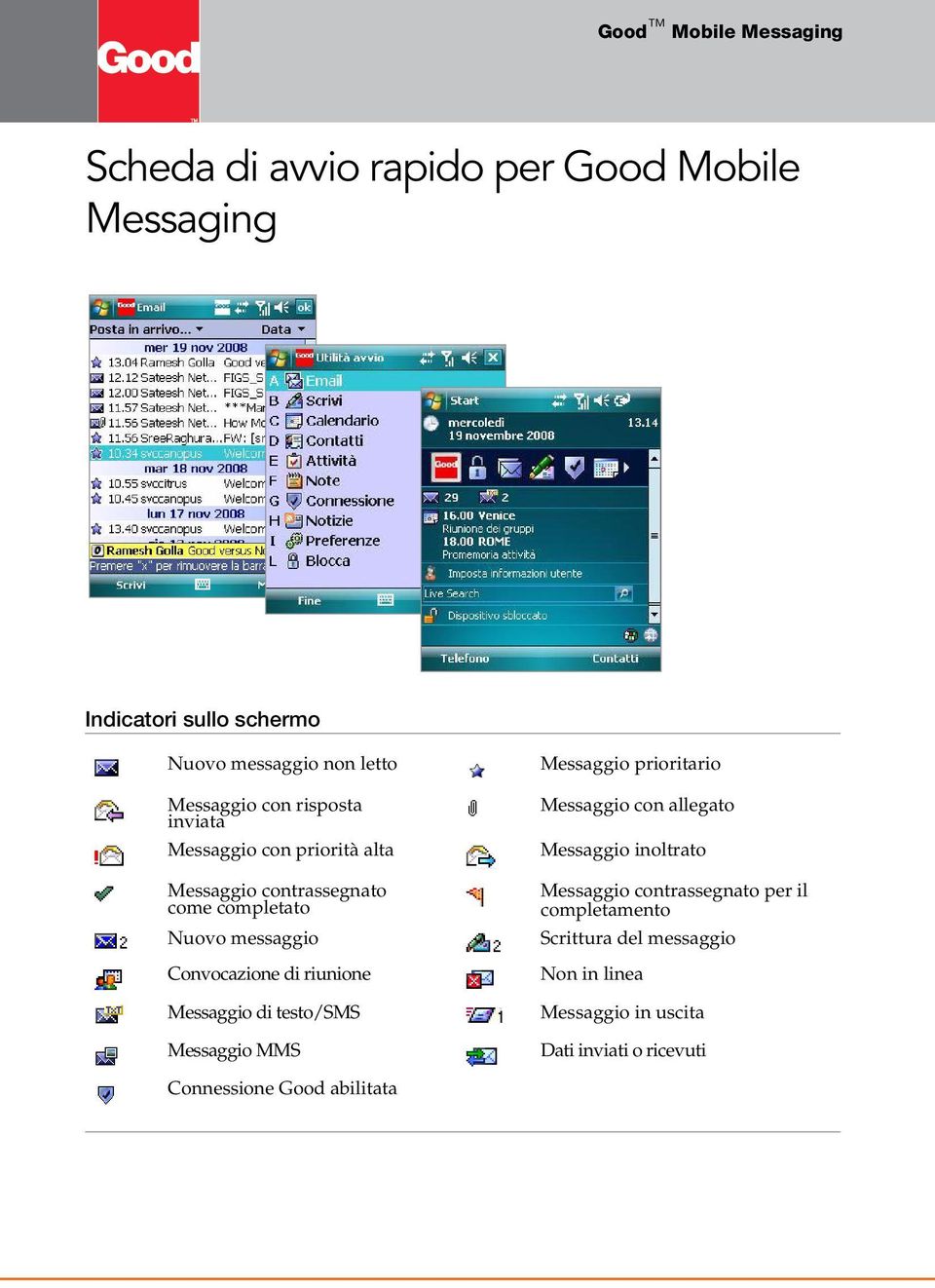 Messaggio di testo/sms Messaggio MMS Messaggio prioritario Messaggio con allegato Messaggio inoltrato Messaggio