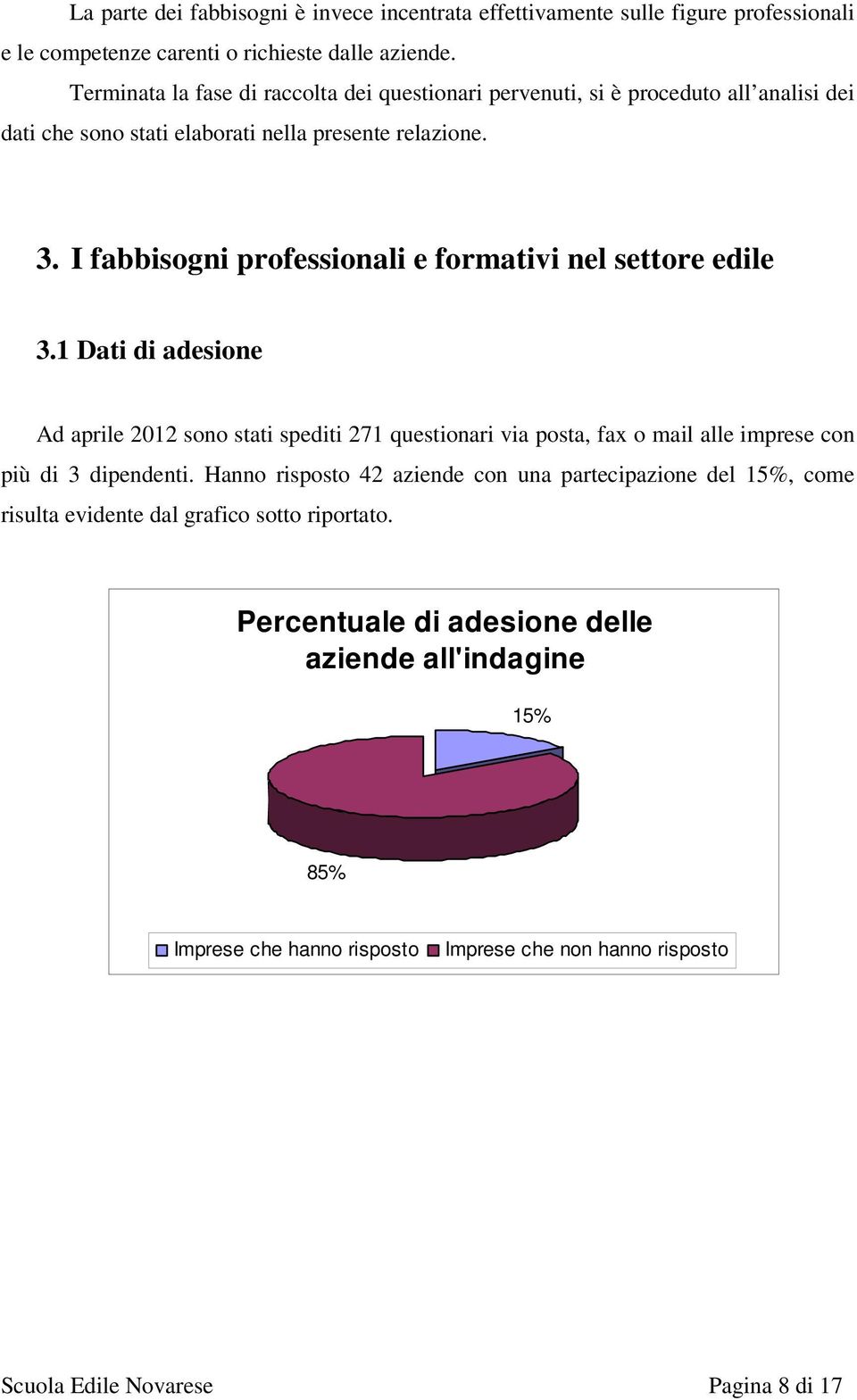 I fabbisogni professionali e formativi nel settore edile 3.