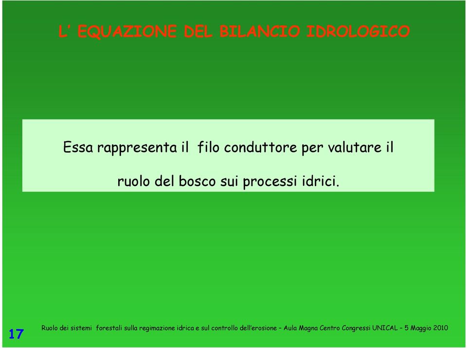 filo conduttore per valutare il