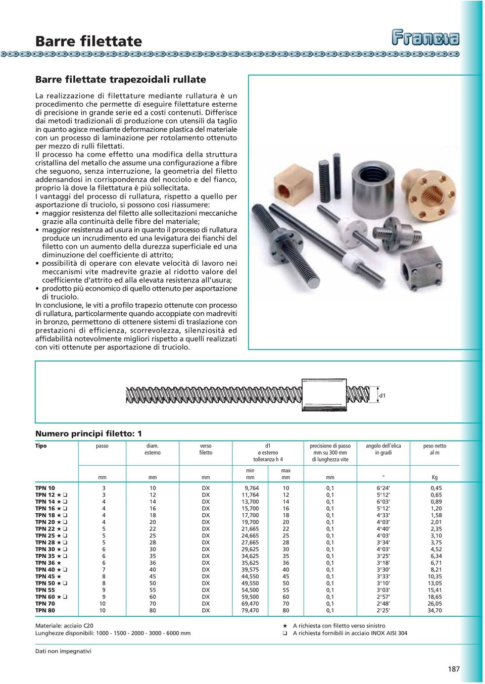 ifferisce ai metoi traizionali i prouzione con utensili a talio in quanto aisce meiante eformazione plastica el materiale con un processo i laminazione per rotolamento ottenuto per mezzo i rulli