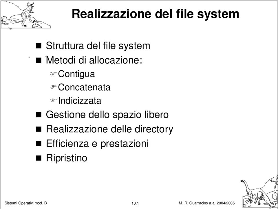 Indicizzata Gestione dello spazio libero