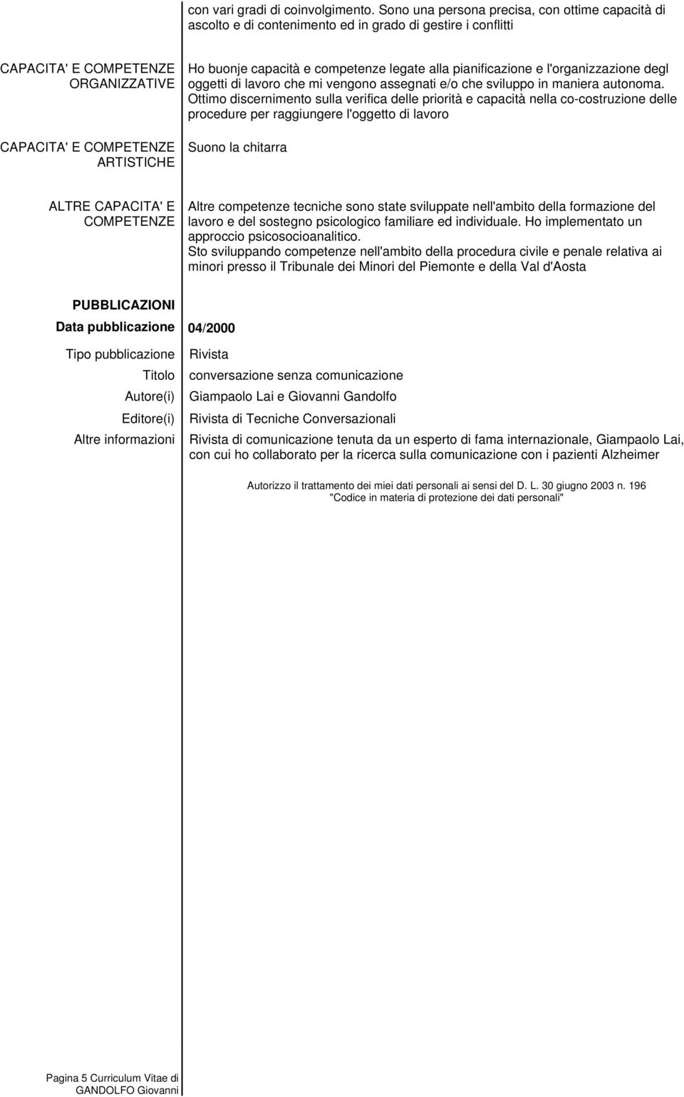 l'organizzazione degl oggetti di che mi vengono assegnati e/o che sviluppo in maniera autonoma.