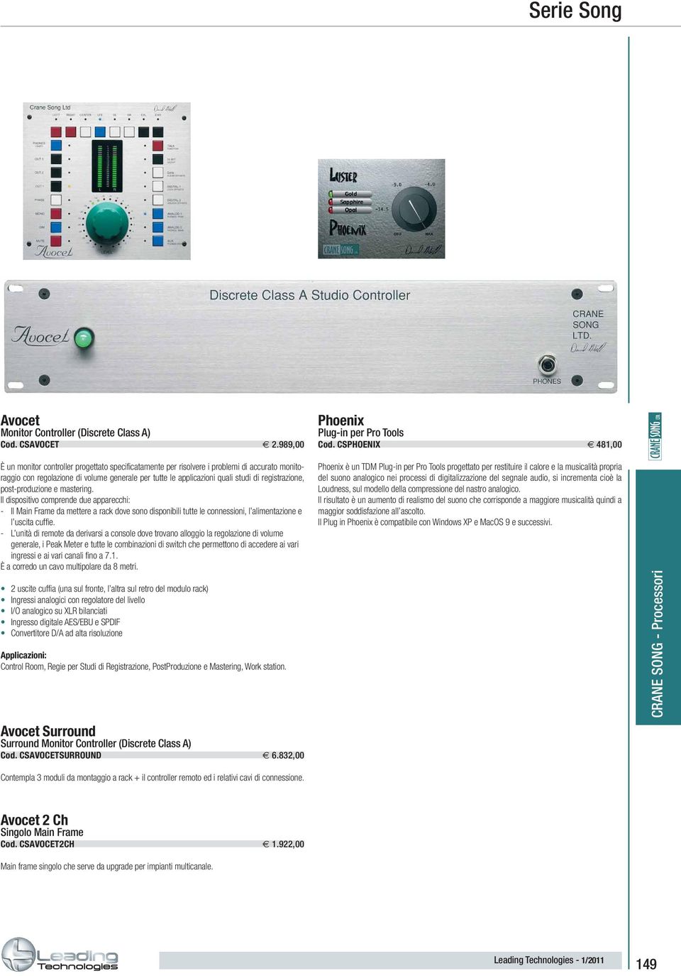 registrazione, post-produzione e mastering. Il dispositivo comprende due apparecchi: - Il Main Frame da mettere a rack dove sono disponibili tutte le connessioni, l alimentazione e l uscita cuffie.