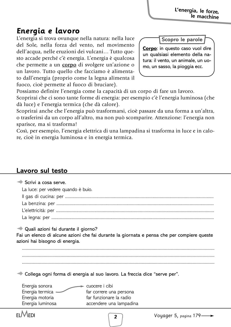 Tutto quello che facciamo è alimentato dall energia (proprio come la legna alimenta il fuoco, cioè permette al fuoco di bruciare).