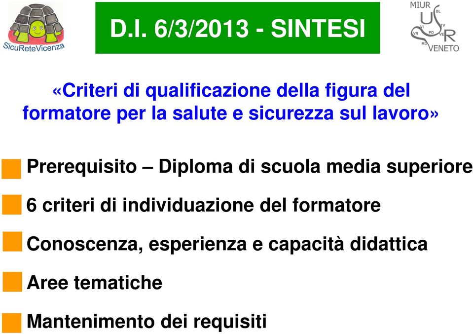 scuola media superiore 6 criteri di individuazione del formatore