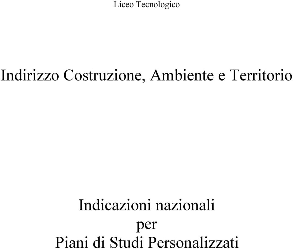 Indicazioni nazionali