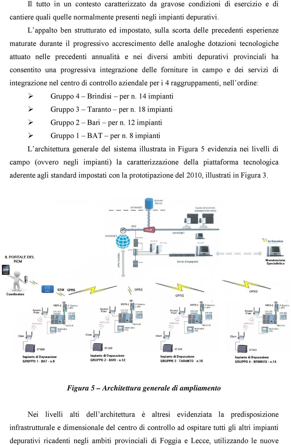 e nei diversi ambiti depurativi provinciali ha consentito una progressiva integrazione delle forniture in campo e dei servizi di integrazione nel centro di controllo aziendale per i 4 raggruppamenti,