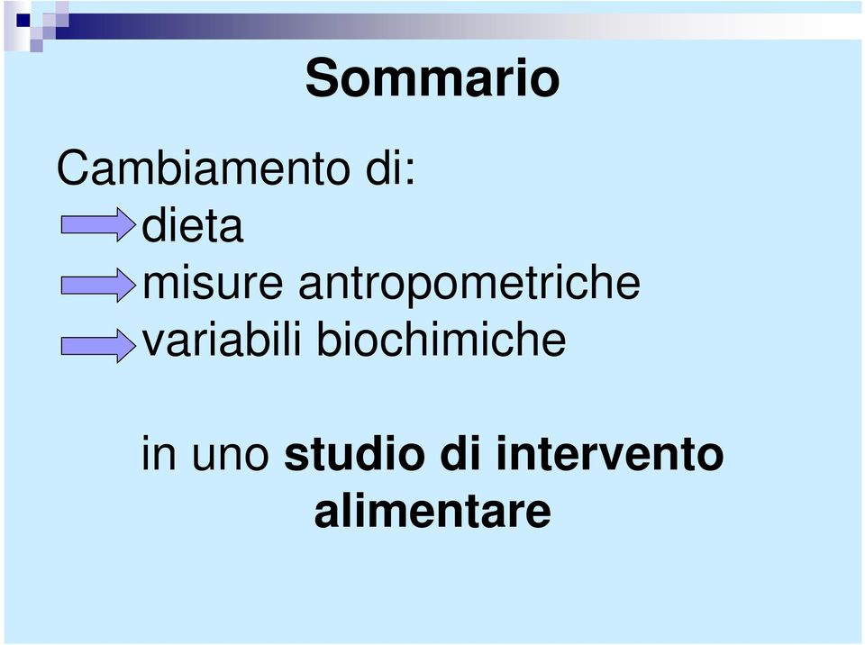 variabili biochimiche in uno