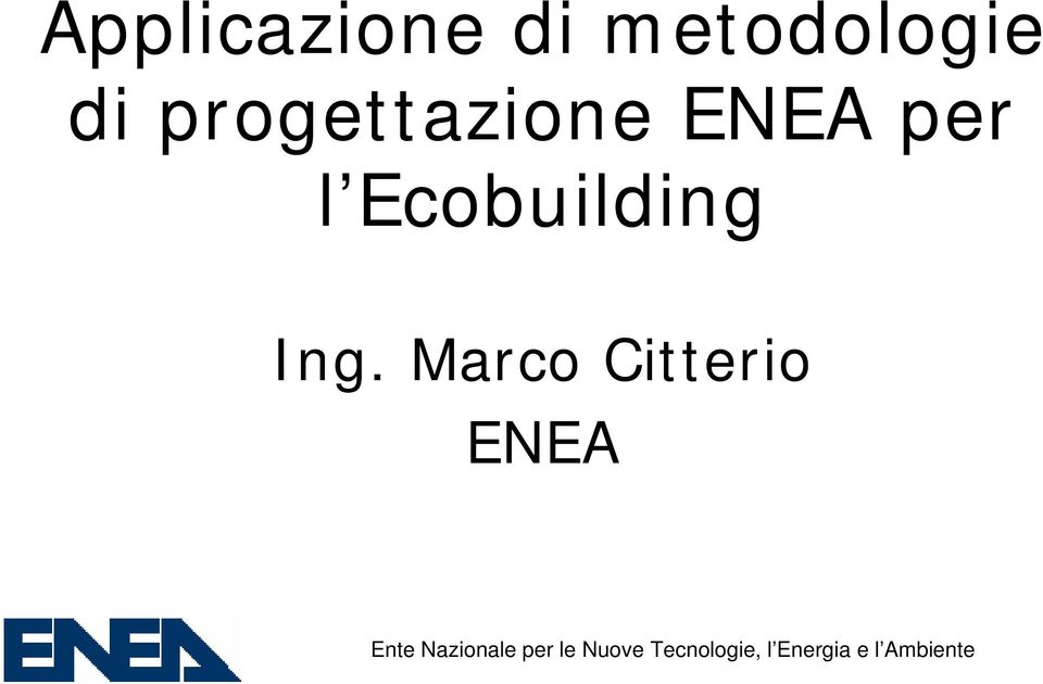 progettazione ENEA per