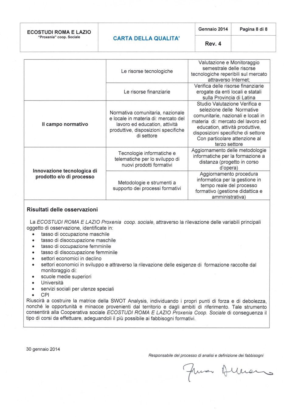 materia di: mercato del lavoro ed education, attività produttive, disposizioni specifiche di settore Tecnologie informatiche e telematiche per lo sviluppo di nuovi prodotti formativi Metodologie e