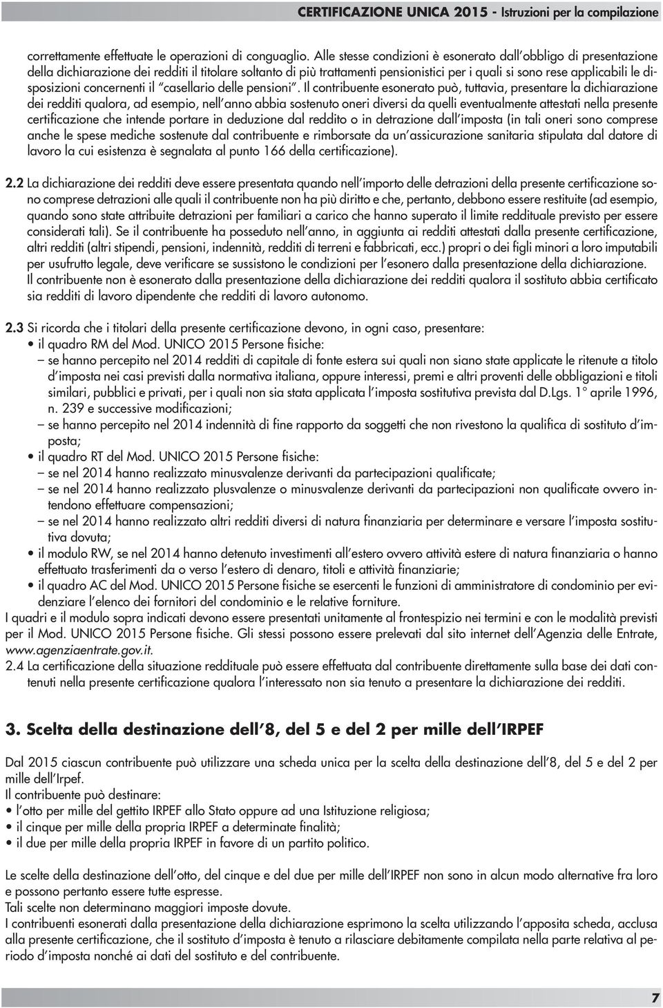 disposizioni concernenti il casellario delle pensioni.