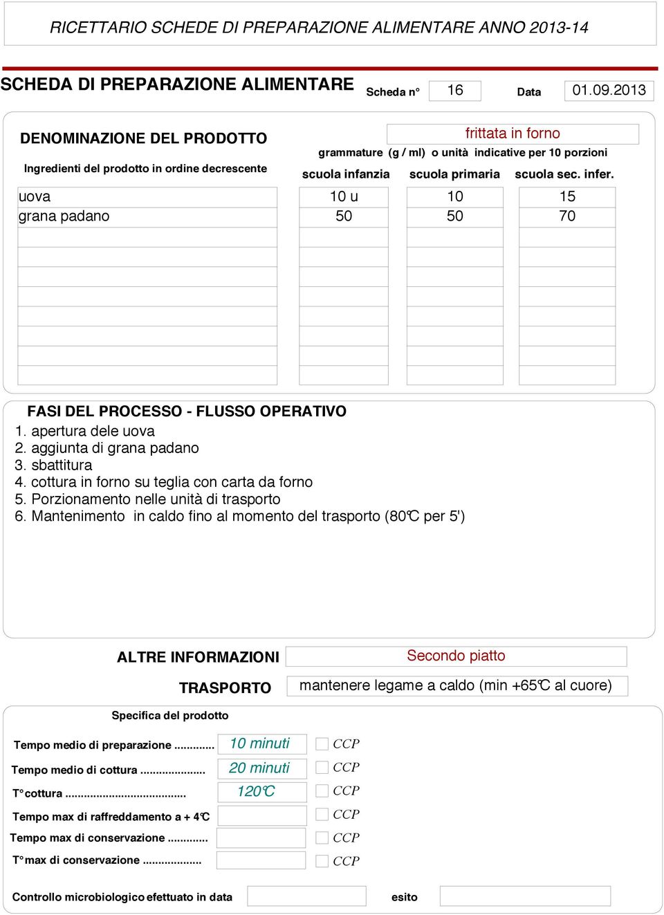 cottura in forno su teglia con carta da forno 5.