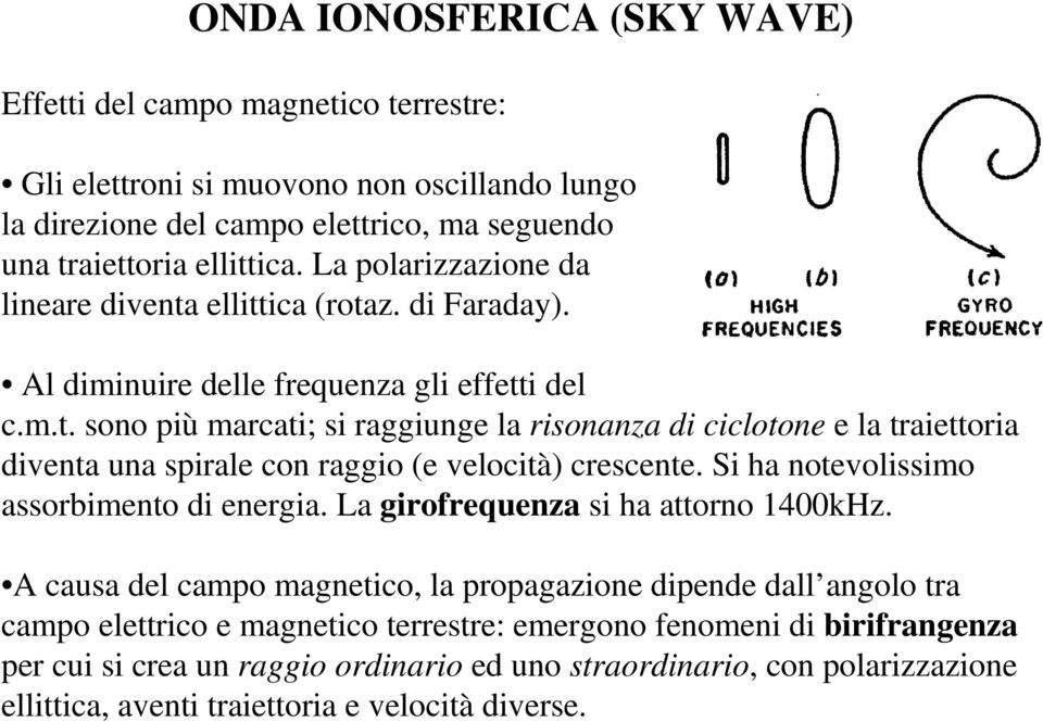 Si ha notevolissimo assorbimento di energia. La girofrequenza si ha attorno 1400kHz.