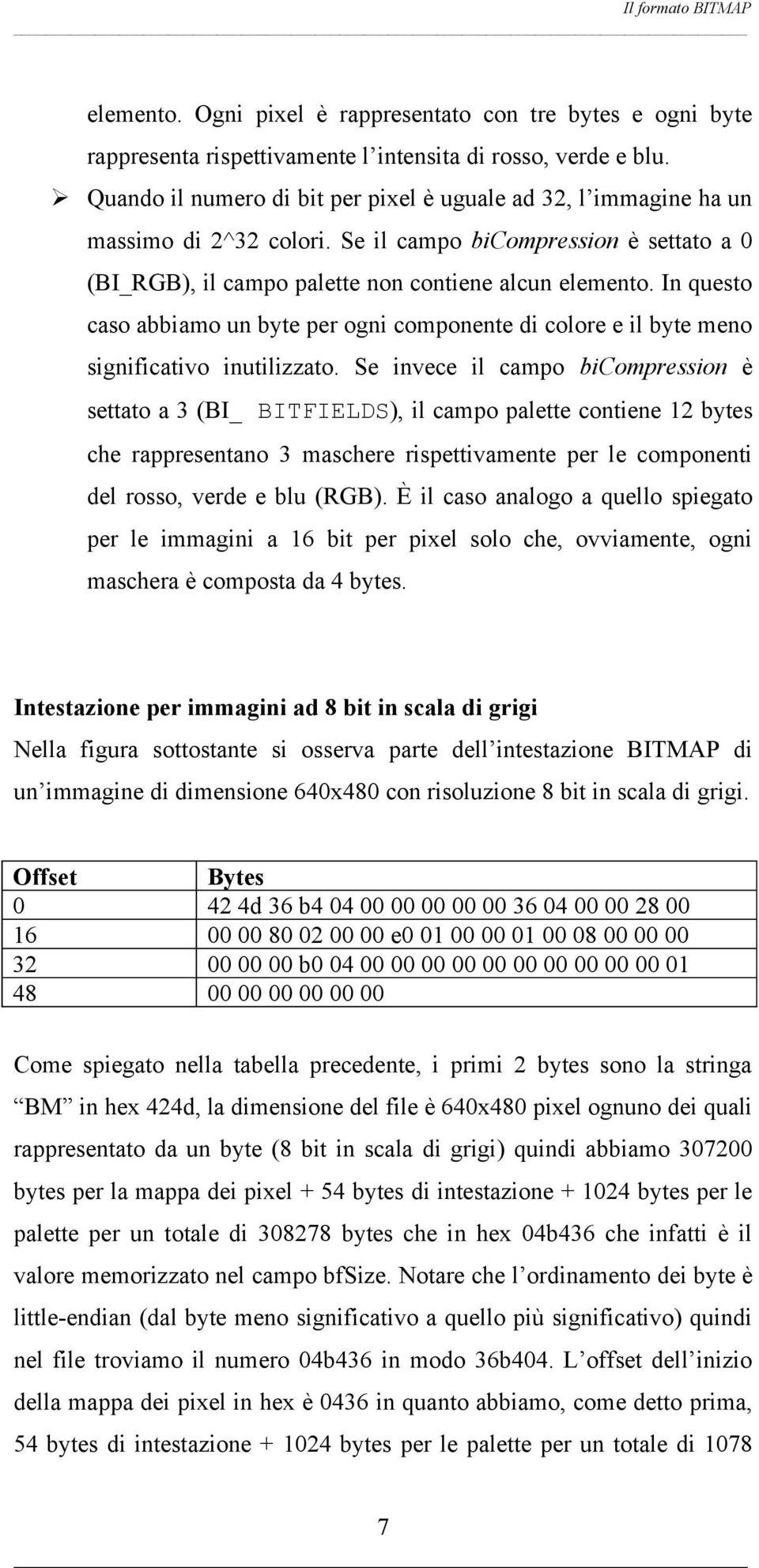 In questo caso abbiamo un byte per ogni componente di colore e il byte meno significativo inutilizzato.