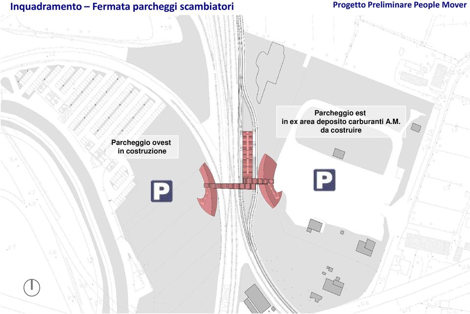 Parcheggio ovest in costruzione Parcheggio