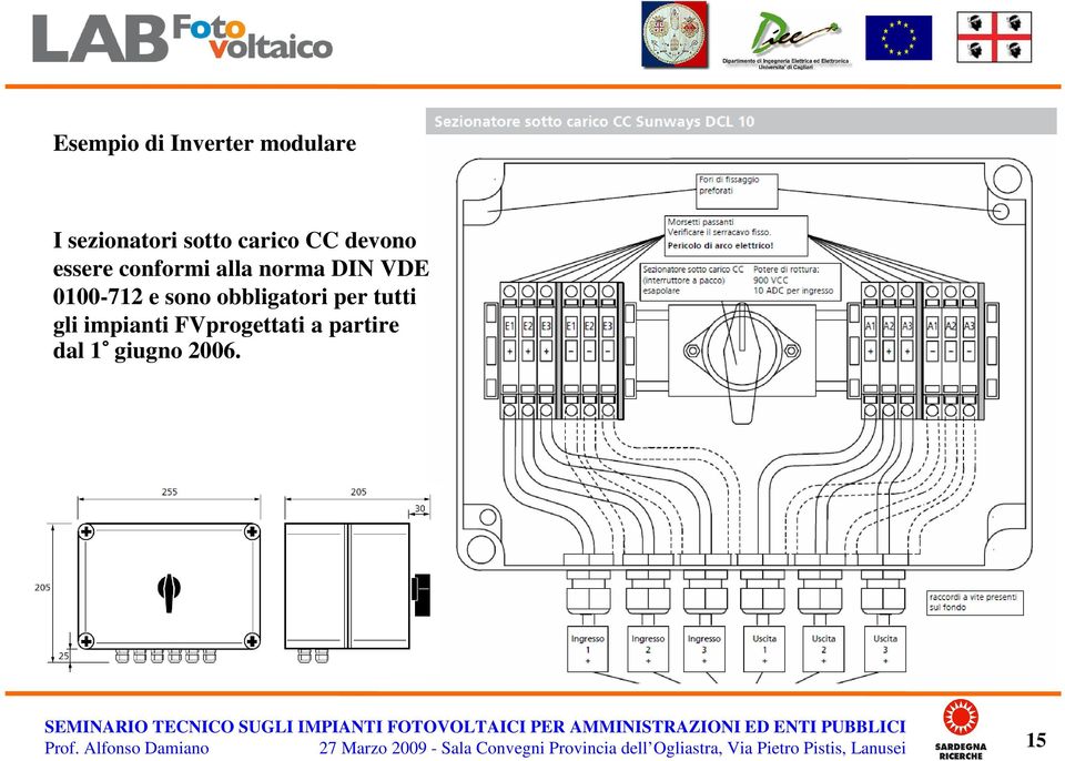 impianti FVprogettati a partire dal 1 giugno 2006. Prof.