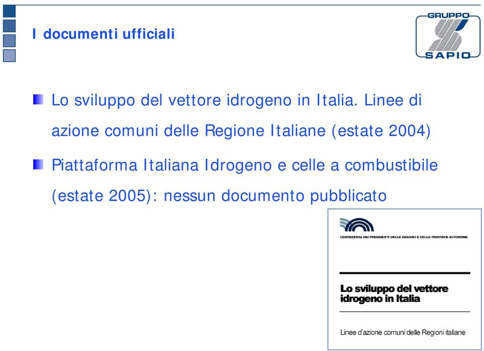 Linee di azione comuni delle Regione Italiane (estate