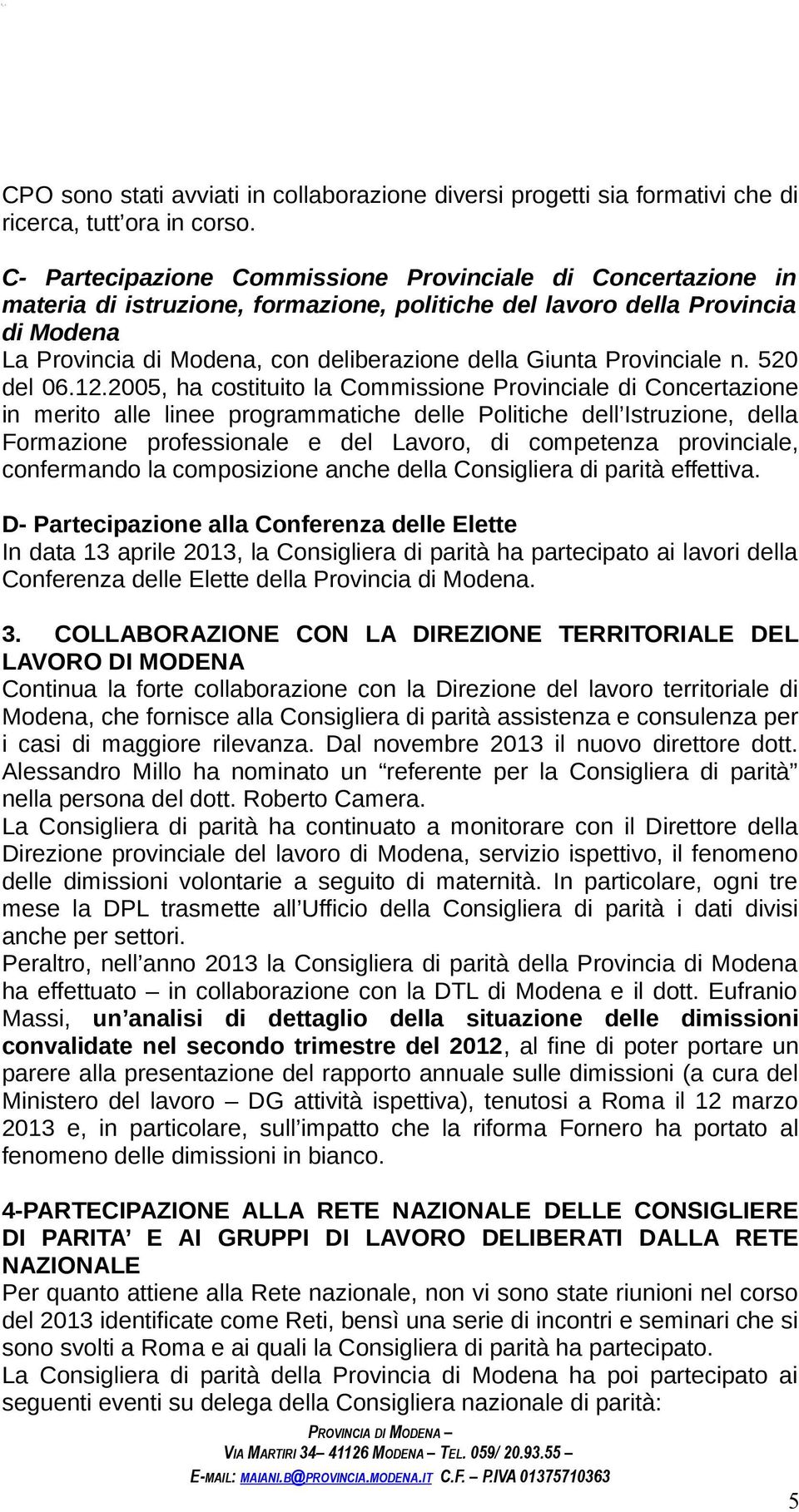 Provinciale n. 520 del 06.12.