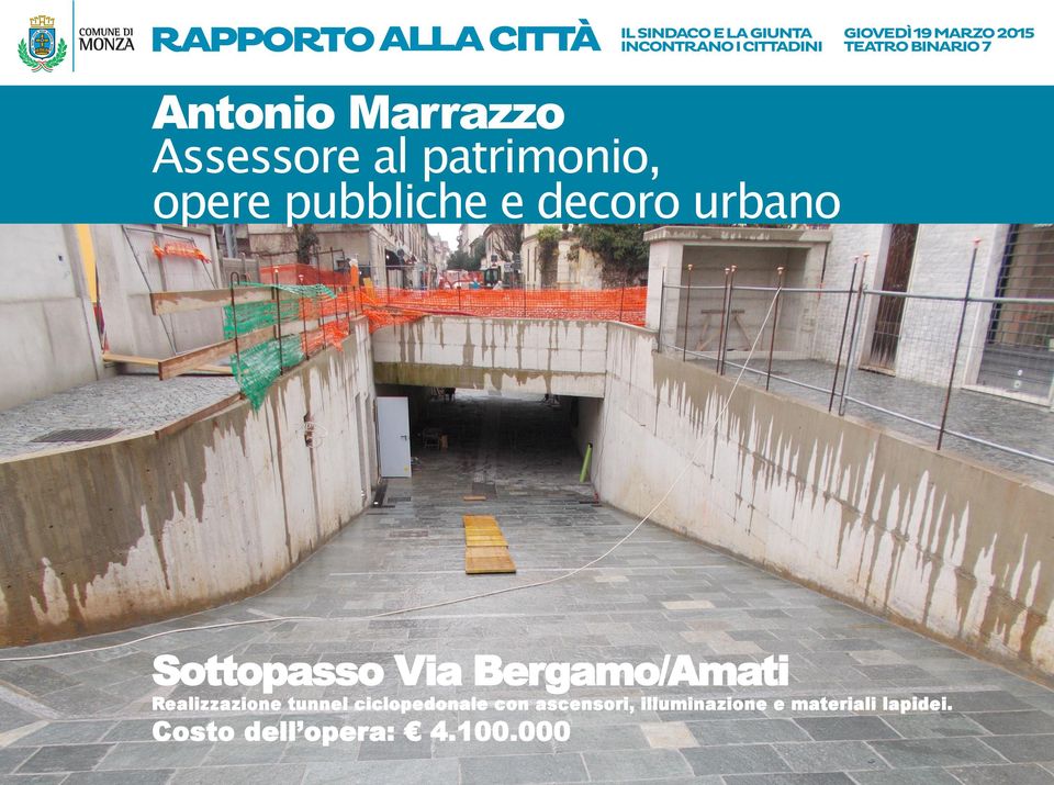 ciclopedonale con ascensori,