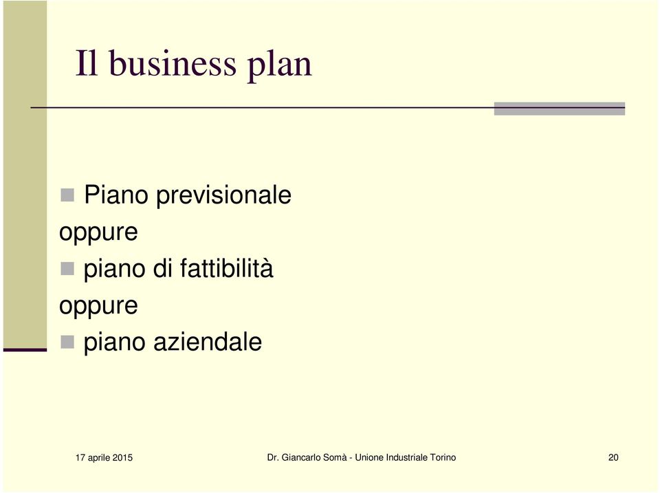 piano aziendale 17 aprile 2015 Dr.