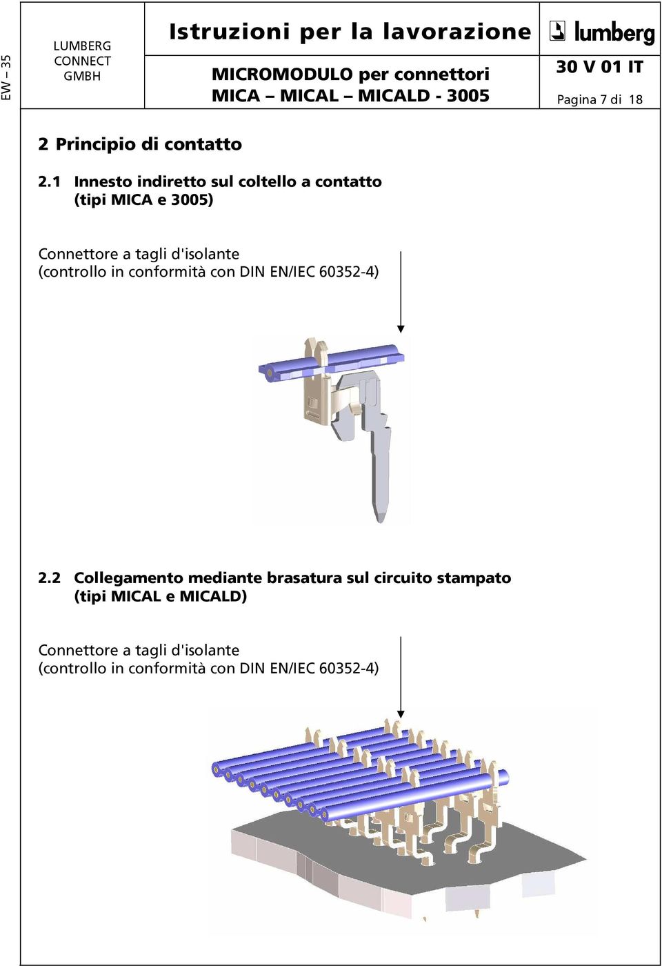 d'isolante (controllo in conformità con DIN EN/IEC 60352-4) 2.