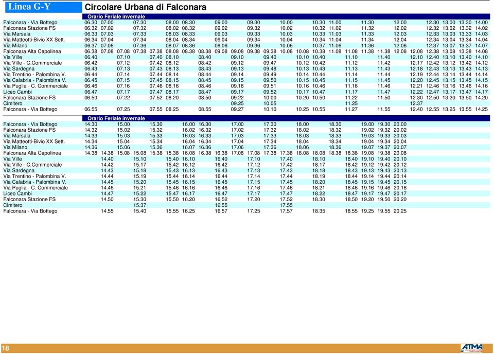 03 Via Matteotti-Bivio XX Sett. 06.34 07.04 07.34 08.04 08.34 09.04 09.34 10.04 10.34 11.04 11.34 12.04 12.34 13.04 13.34 14.04 Via Milano 06.37 07.06 07.36 08.07 08.36 09.06 09.36 10.06 10.37 11.