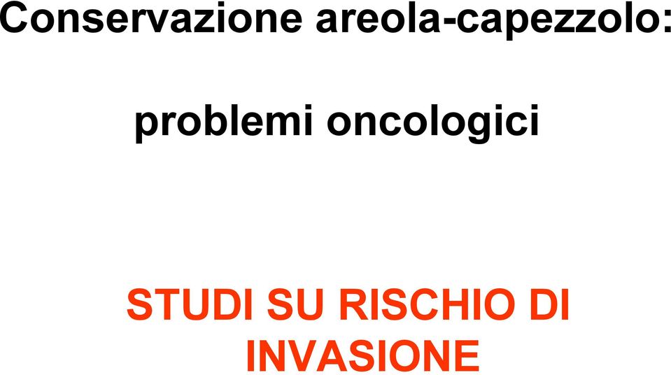 problemi oncologici