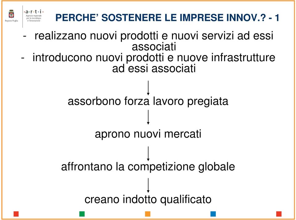 introducono nuovi prodotti e nuove infrastrutture ad essi associati